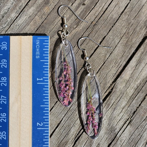 Real Wild Flower Earrings - Picture 2 of 2